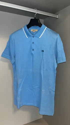 Camiseta polo burberry azul clara london