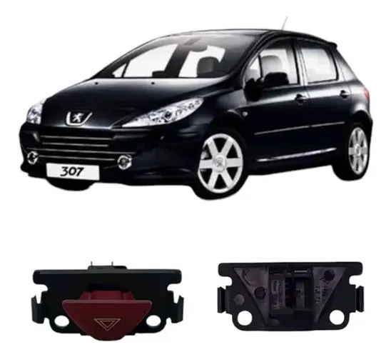 Botão Emergência Pisca Alerta Peugeot 307 Original 2007 2012 Não Informado