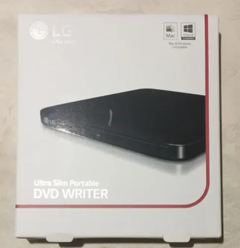 Gravador De Dvd Externo Portátil Slim Lg Usb - Usado 1 Vez