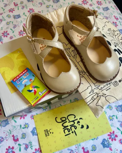 Sapato boneca infantil TAM 22 couro legítimo marca:MINIATURA