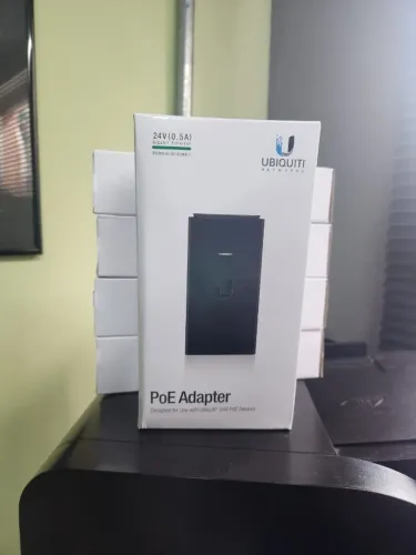 POE ADAPTER UBIQUITI 24V 0.5A GIGABIT - NOVO NA CAIXA