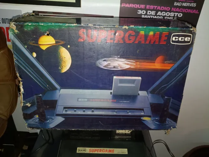 Console Supergame com Caixa Funcionando Cartucho