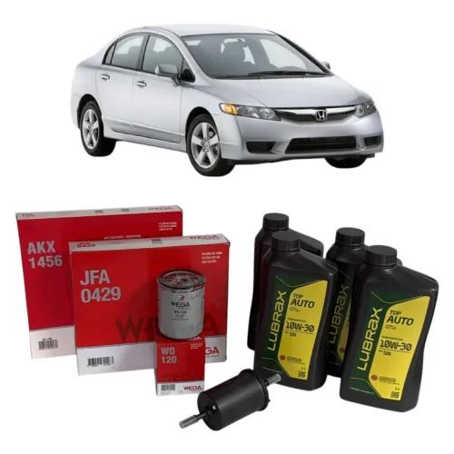 Kit troca de óleo e filtros Honda New civic 
