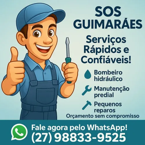 Serviços de manutenção. Atendendo em qualquer horário.