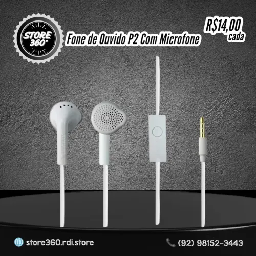Fone de Ouvido P2 com Microfone