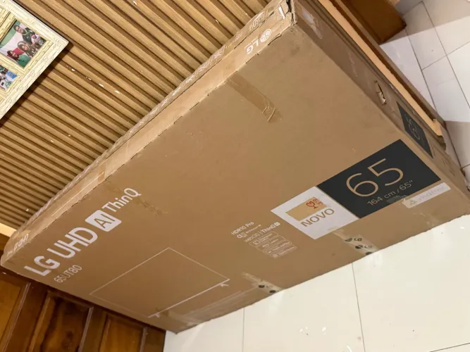 Tv smart 65 polegadas LG ultra 4k na caixa zera com vídeo game integrado