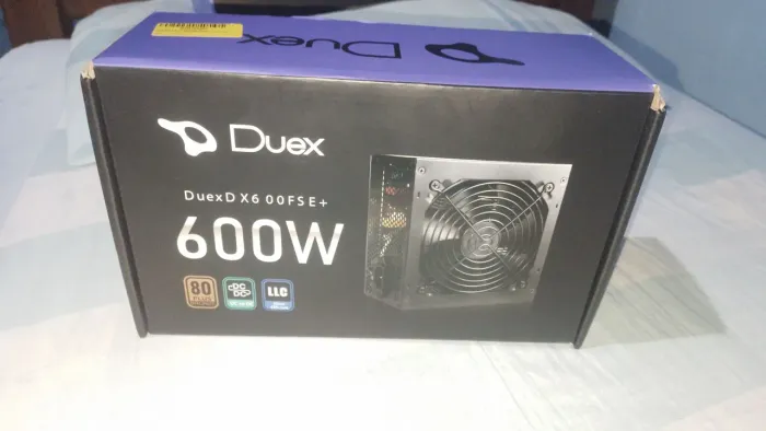 Fonte Duex DX600 FSE+ 600W 80 Plus Bronze - 1 Ano de Uso