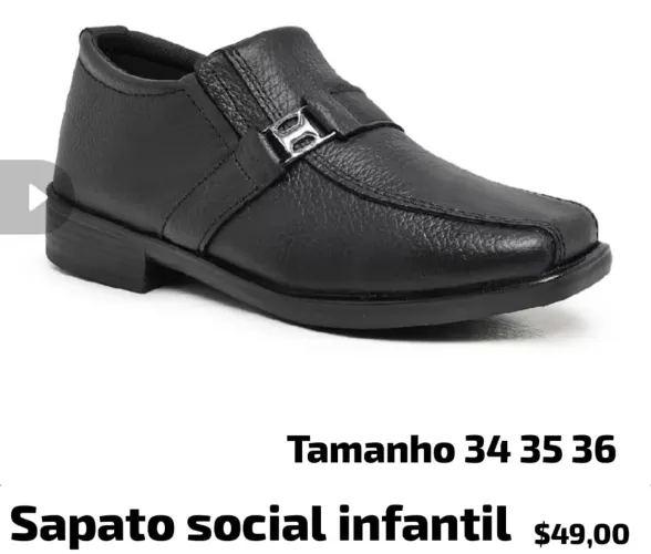 Sapato social infantil masculino 34 35 36