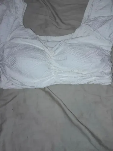Top sutiã branco excelente luxo