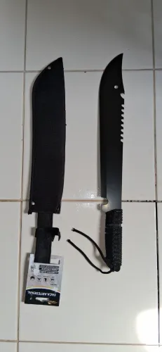 Facão tático militar com bainha