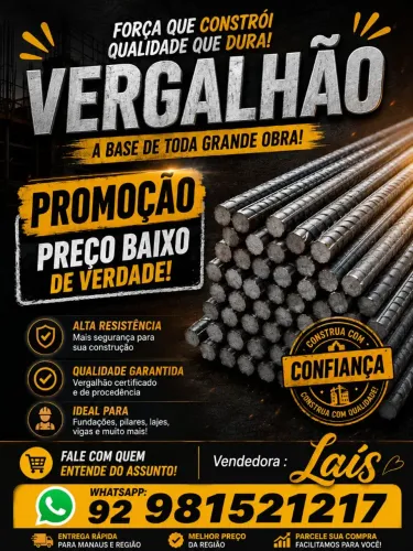 TELHAS e VERGALHOES NO PRECO EXCELENTE!!!