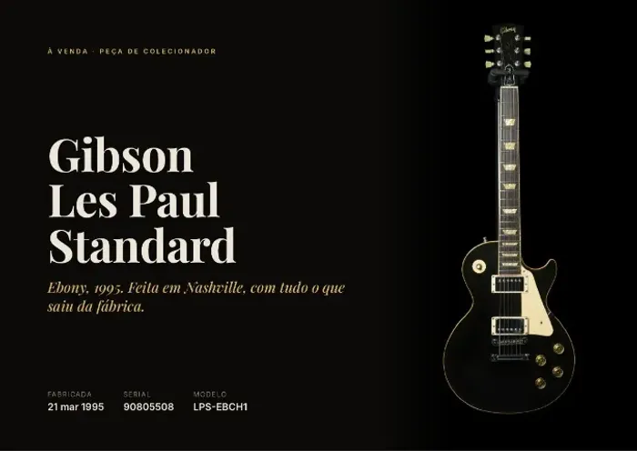Guitarra Gibson Les Paul 1995 - Lendária