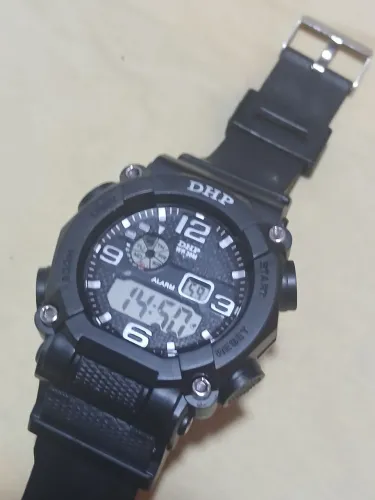 LINDO RELÓGIO DIGITAL ESPORTIVO ANTI-SHOCK 50ATM- COMPLETO E COM LUZ DE VISOR