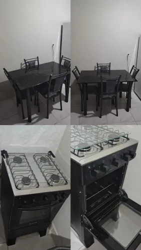 Vendo fogão e mesa com 04 cadeiras