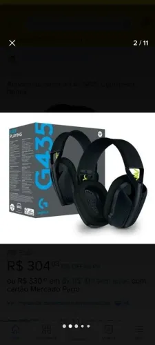 Fone gamer semi-novo 