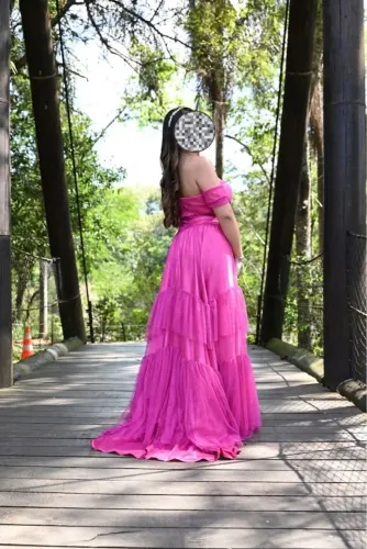 Vestido elegante rosa