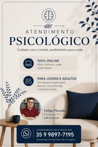 Atendimento psicológico - Terapia Cognitivo-Comportamental TCC