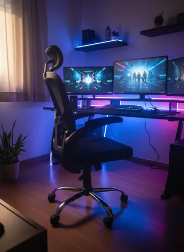 Cadeira Gamer Ergonômica Premium - Conforto Total - Lombar e Pescoço - Nova na Caixa!