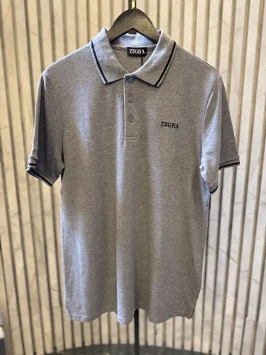 CAMISETA POLO - ZEGNA - CINZA - TAM. M/ G/ GG