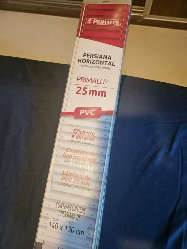 Persiana Horizontal PVC 140 x 130, branca, nova