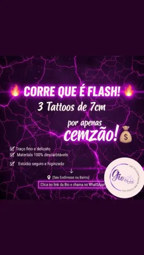 Flash tattoo até 7 cm