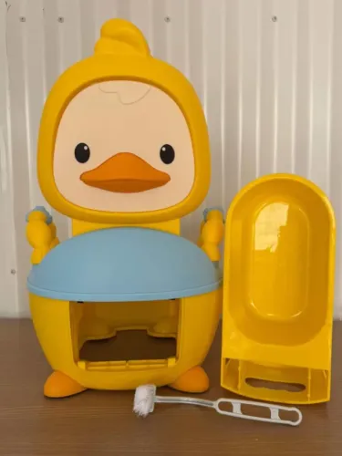 Penico Patinho Feliz Azul e Amarelo