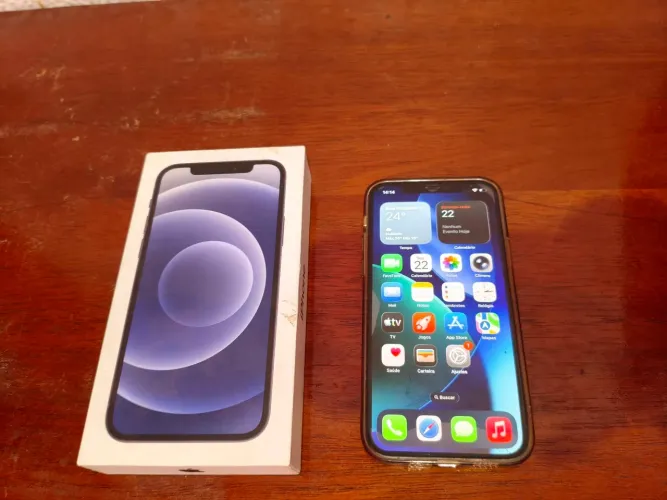 iPhone 12 128gb preto com caixa original