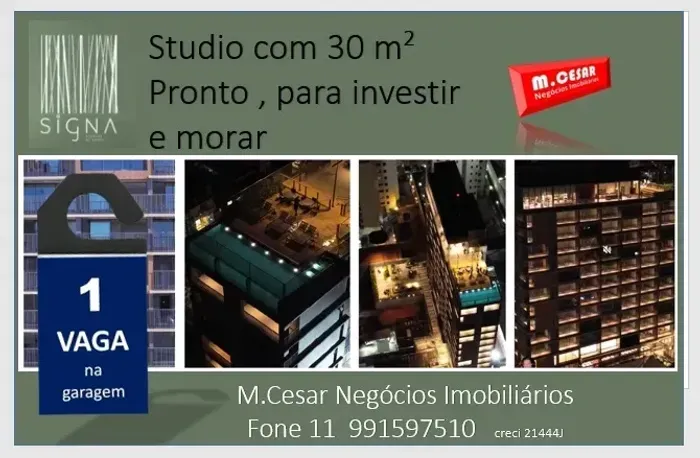 studio para venda , 30 m² com 1 vaga , Tatuapé São Paulo - Signa