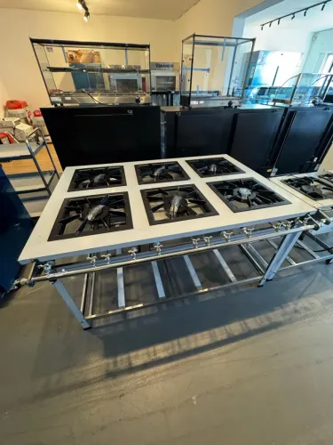 Fogão industrial inox 6 bocas grelha 40x40 novo