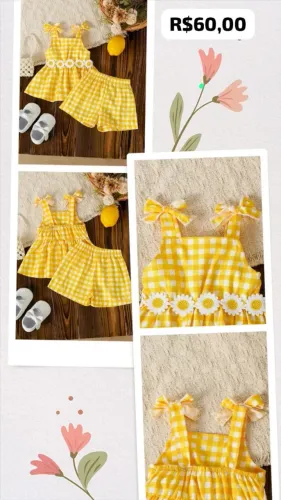 Conjunto infantil - Margaridas