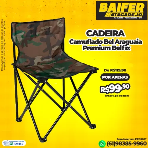 Cadeira Camuflado Bel Araguaia Premium Belfix
