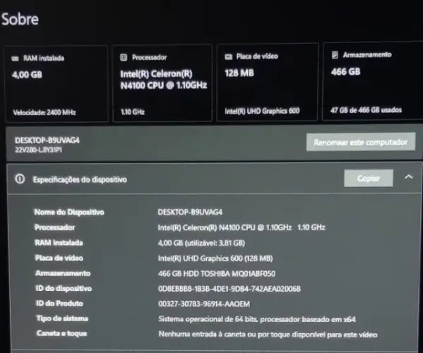 Computador LG All-in-one