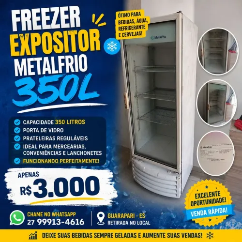 Freezer Expositor vertical 350 Litros