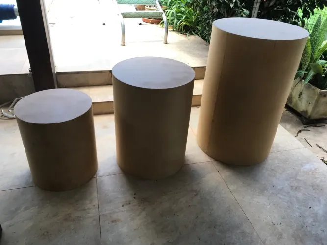 Trio cilindros para festa + arco romano