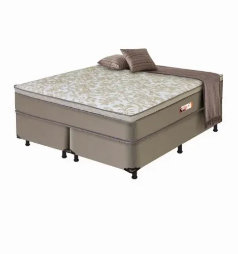 Cama box e colchão queen size + cabeceira