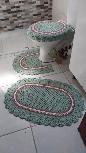 Jogo de banheiro em crochê