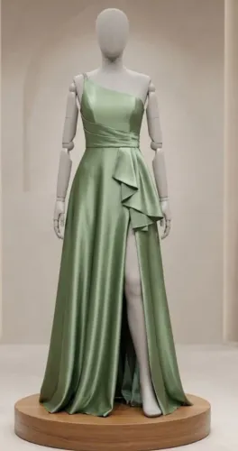 Vendo, vestido de festa verde Oliva, novo