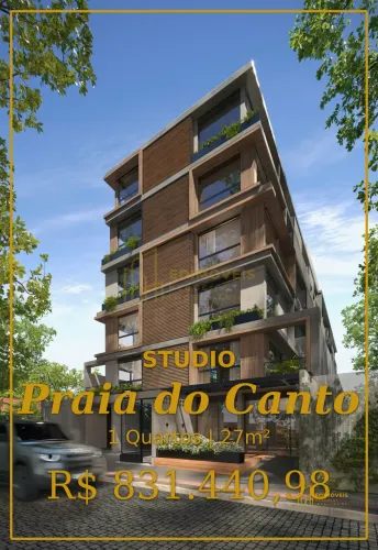 Incrível Studio Garden na Praia do Canto com área externa privativa!