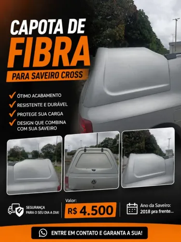 Capota de Fibra para Saveiro Cross