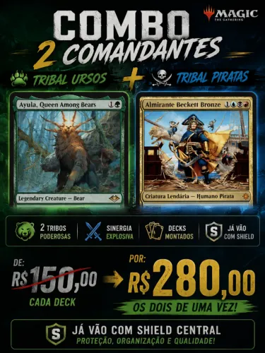 2 Decks de Magic commander, tribal urso e pirata.