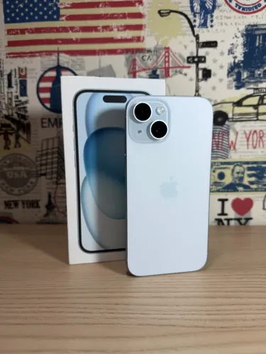 iPhone 15 128GB Azul | Excelente Estado | Caixa Original | 78% Bateria