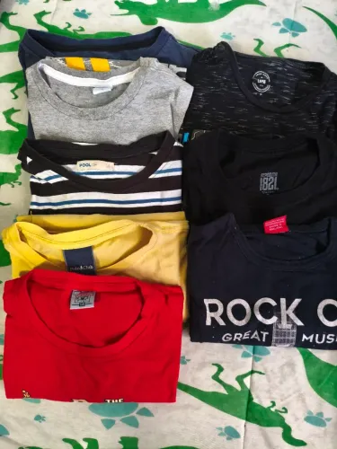 Lote 8 blusas básicas tamanho 14 menino