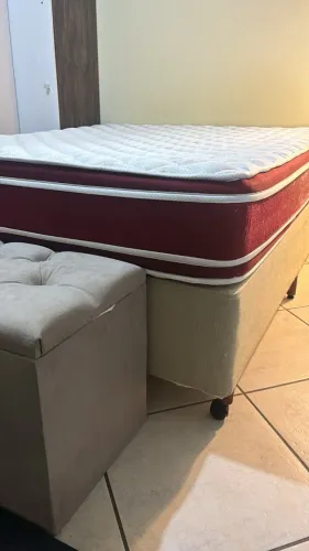 Cama Box Queen Castor + Colchão Castor D33