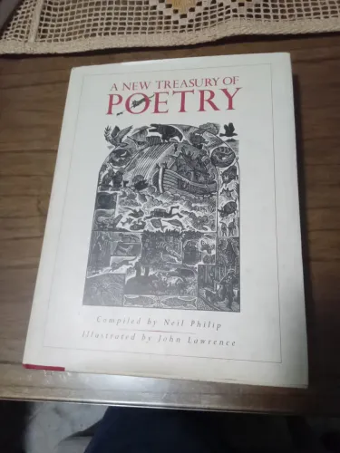 Livro em inglês Poesia New Treasury Poetry compilação Neil Philip ilustrado John Lawrence