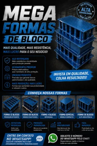Formas para máquinas de blocos
