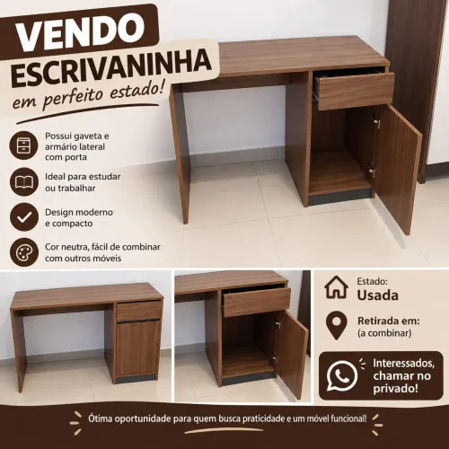 Mesa escrivaninha seminova ( usada a pouco tempo ) 