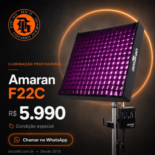 Painel LED Amaran F22C RGB Profissional | Novo | Pronta Entrega