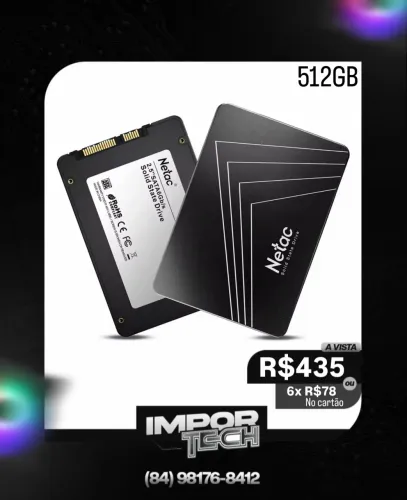 SSD 512GB Netac Sata III. @importech_084