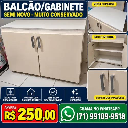 Balcão Multiuso 2 Portas - Seminovo e Conservado