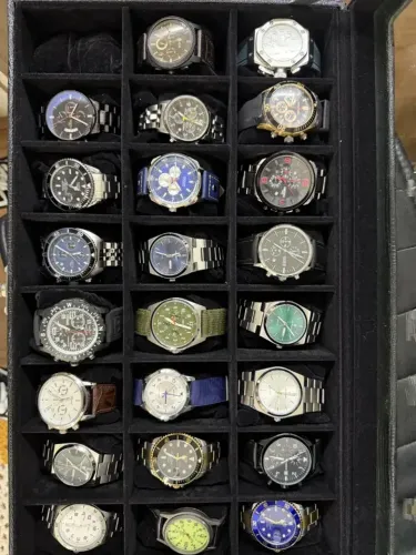 Coleção com 23 relógios masculinos ? Fossil, Swiss Legend, Nautica, Casio, Orient e mais